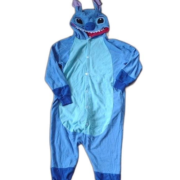 Lilo & Stitch Fleece Character Button Front One Piece Costume Pajamas Size XS - Picture 1 of 11